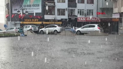 Tekirdağ'da dolu yağışı etkili oldu