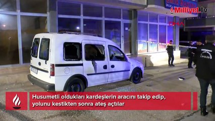 İki kardeşin aracı pompalı tüfekle tarandı! Korkunç saldırı