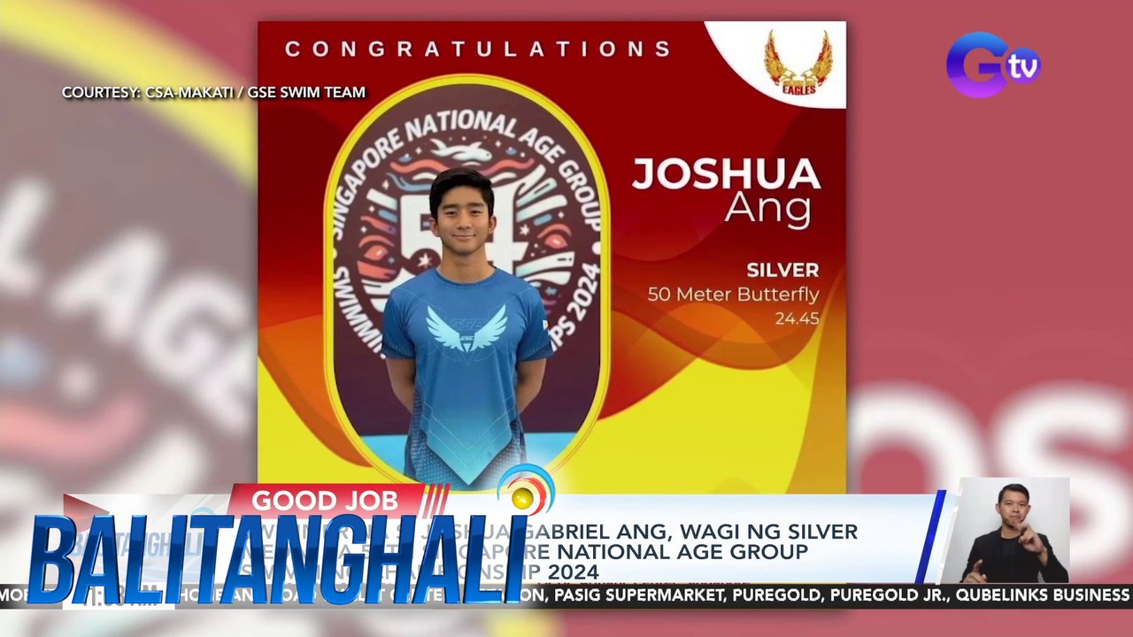 Pinoy swimmer Joshua Gabriel Ang, wagi ng silver medal sa 54th ...