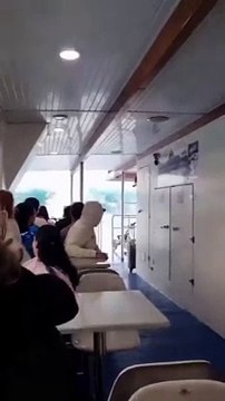 Onda 'invade' ferry e provoca susto entre passageiros que seguiam a bordo