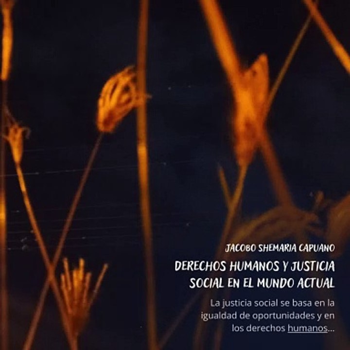 -Jacobo Shemaria Capuano- Derechos humanos y justicia social en el mundo actual: (Parte 1) (Creado por @JacoboShemariaCapuano)