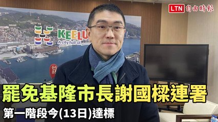 基隆市長謝國樑罷免連署突破第一階段門檻 ✍️