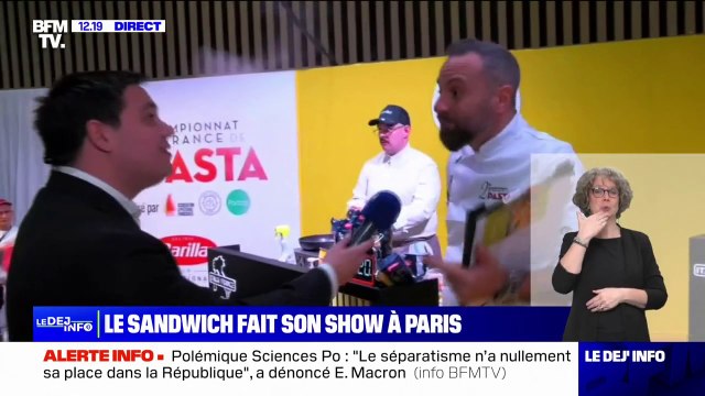 Sandwich & Snack Show à Paris: des candidats s'affrontent pour un concours de pâtes