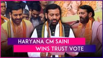 Haryana Assembly Floor Test: CM Nayab Singh Saini-Led BJP Government Wins Trust Vote