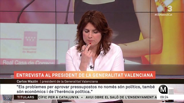 El zasca de Mazón a una presentadora de TV3 que se refirió a la región como País Valencià