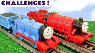 Thomas and Friends Toy Train Challenges with Thomas Trains and the Funlings