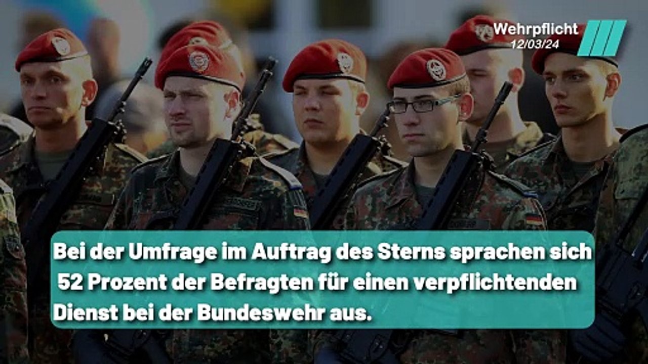 52 Prozent für verpflichtenden Bundeswehrdienst, Stern-Umfrage zur Wehrpflicht in Deutschland DieFposte