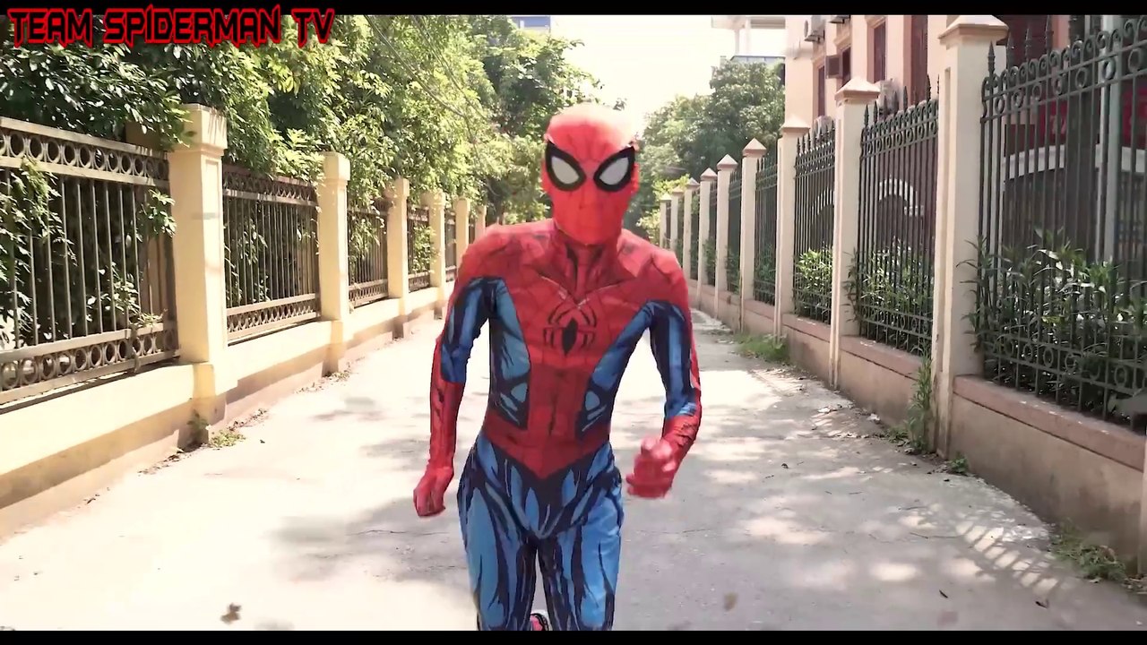 TEAM SPIDER MAN vs NEW BAD HERO || SPECIAL LIVE ACTION STORY - ONE DAY of KID SPIDER MAN