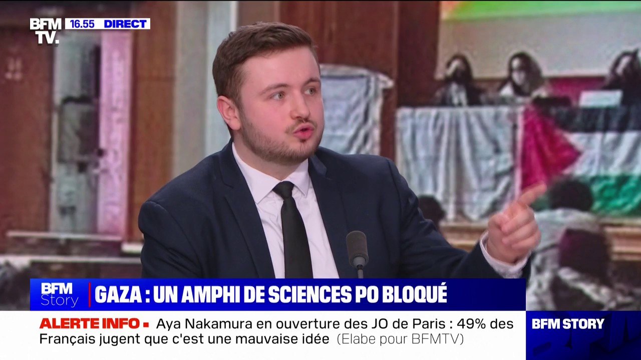 Mobilisation pro-palestinienne à Sciences-Po: "Il y a un vrai climat délétère sur cette question du conflit israélo-palestinien", affirme Quentin Coton (UNI Sciences-Po)