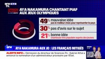 Jeux Olympiques: pour 49% des Français, voir Aya Nakamura chanter Édith Piaf lors de la cérémonie d'ouverture est une mauvaise idée (Elabe/BFMTV)
