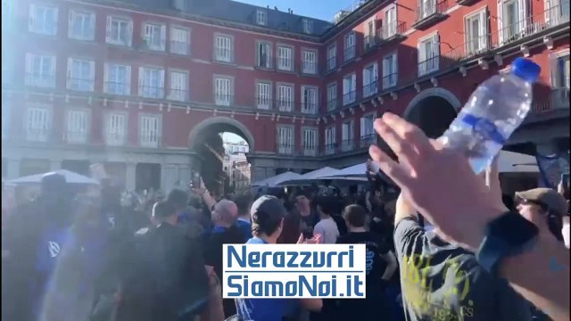 I tifosi dell'Inter a Madrid prima della sfida all'Atletico