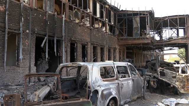 آثار المعارك بين الجيش السوداني والدعم السريع في مقر الإذاعة بأم درمان