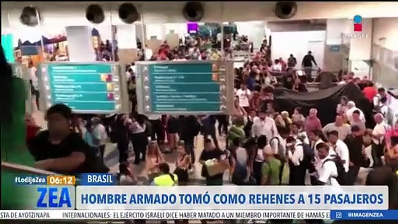 Hombre armado toma como rehenes a pasajeros en un autobús en Brasil