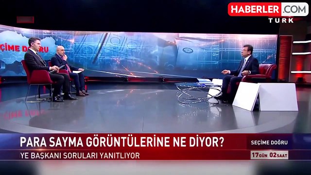 Para sayma görüntüleri canlı yayında İmamoğlu'na soruldu: Bizimle bir ilgisi yok