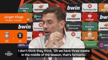 Liverpool run-in 'not even close' to finishing - Klopp