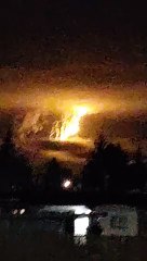 Flares Light Up Night Sky