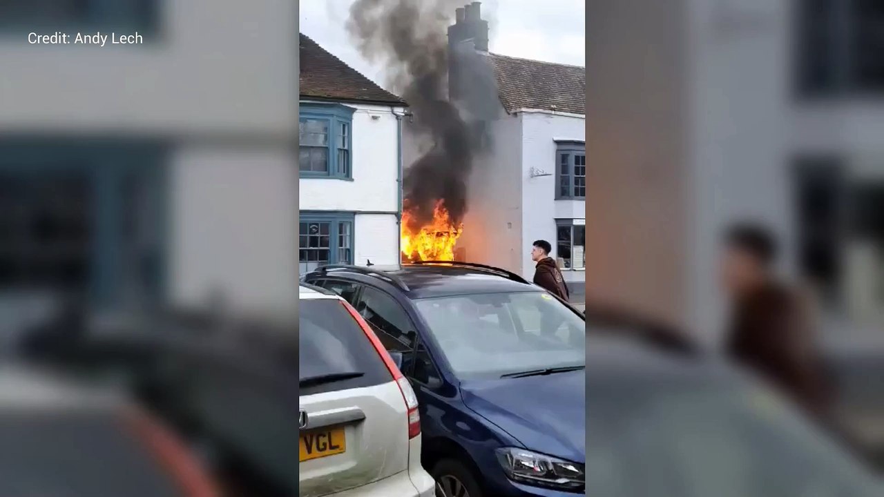 Car fire at West Malling pub