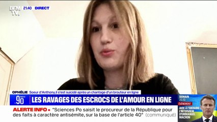 "Il leur a dit qu'il allait se mettre une balle dans la tête": Le témoignage d'Ophélie, dont le frère s'est suicidé après le chantage d'un "brouteur" en ligne