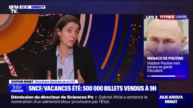 Hausse des tarifs du train: Sophie Binet (CGT) dénonce le fait que l'État impose à la SNCF d'autofinancer les investissements dans les infrastructures