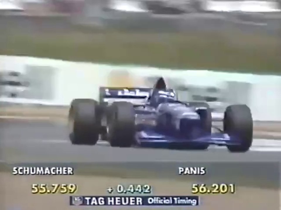 F1 – Olivier Panis (Ligier Mugen-Honda V10) lap in qualifying – France 1995