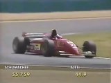 F1 – Jean Alesi (Ferrari V12) laps in qualifying – France 1995