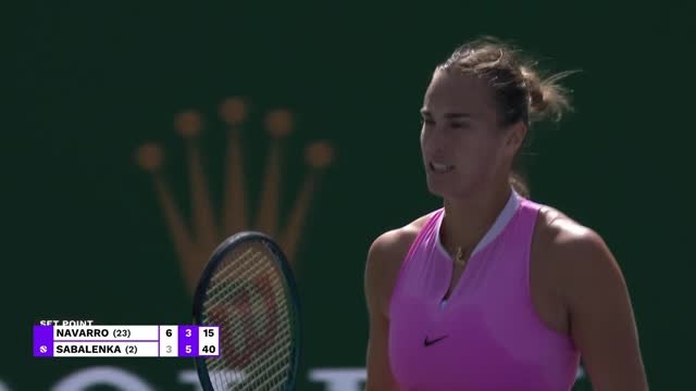 Indian Wells - Sabalenka surprise par Navarro