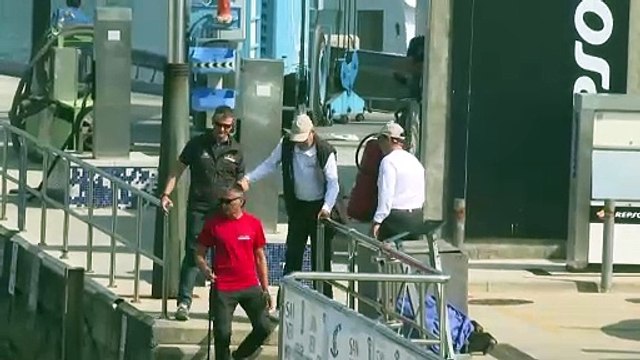 Juan Carlos I llega a Sanxenxo para participar en la regata de este fin de semana