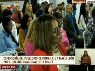 Caracas | Defensoría del Pueblo rinde homenaje a la Dip. María León por su lucha feminista