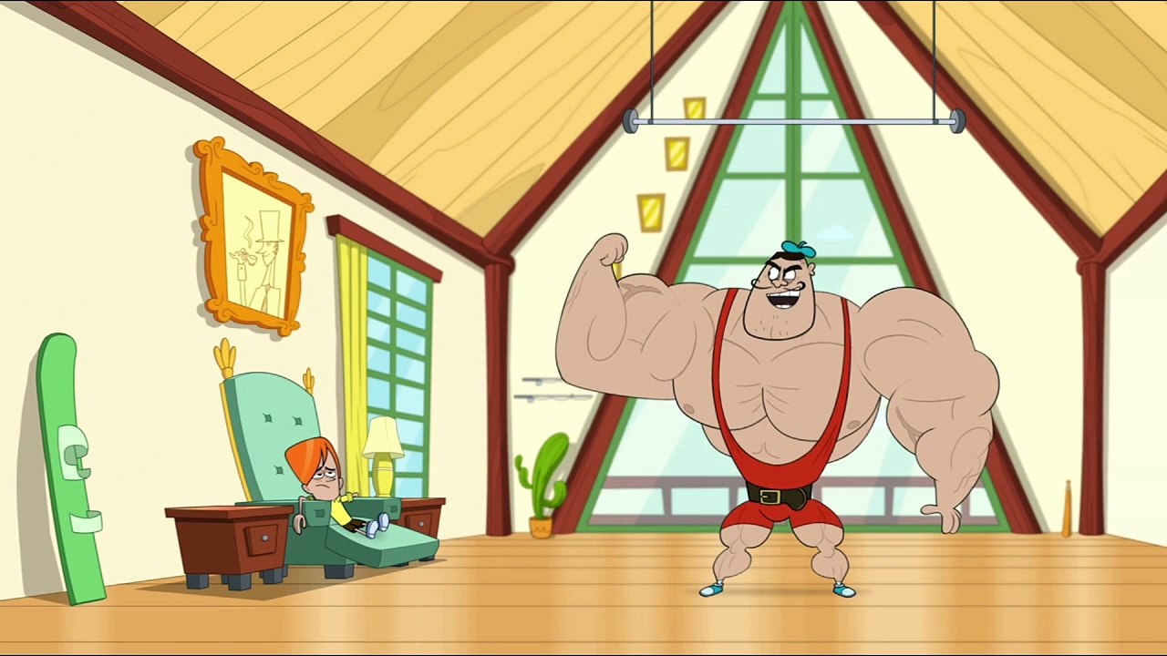 Muscle Cartoon Clip - Camp Lakebottom