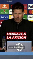 SIMEONE se RINDE a la AFICIÓN del ATLÉTICO DE MADRID