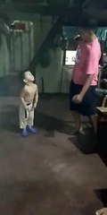 dancing kiddo with grandpa