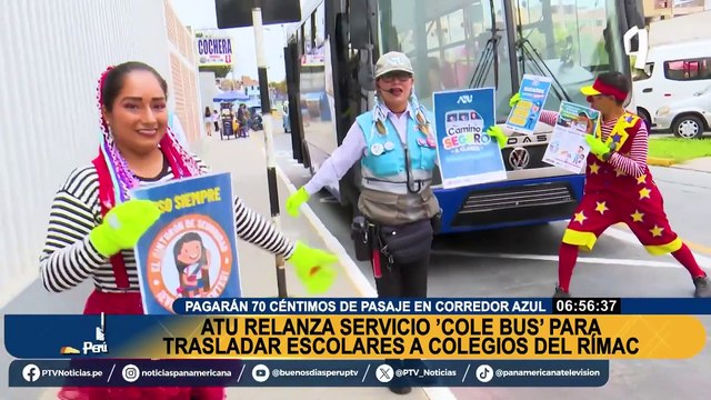 ATU relanza servicio Cole-Bus para escolares de 6 colegios del Rímac