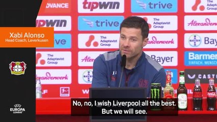 Alonso wishes Liverpool 'all the best' in the Europa League