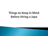 Things to Keep in Mind Before Hiring a japa Maid
