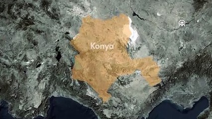 Konya'da askeri eğitim uçağı düştü