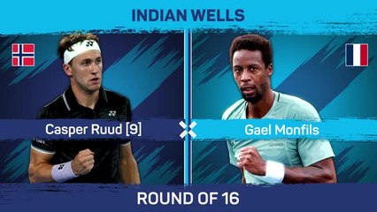 Télécharger la video: Ruud reaches first Indian Wells quarter-final