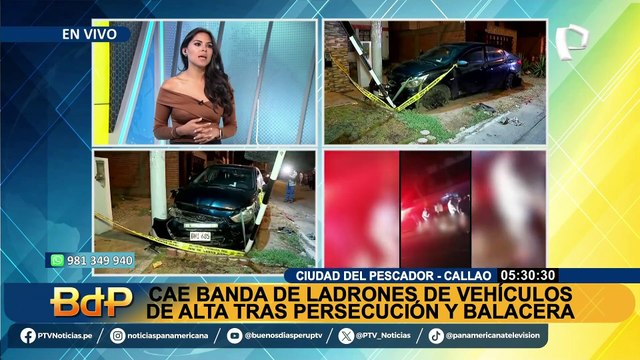 Tras espectacular persecución y balacera cae banda de ladrones de autos de alta gama en el Callao