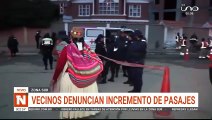 Denuncian incremento de pasajes