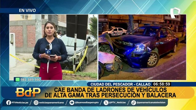 Tras espectacular persecución y balacera cae banda de ladrones de autos de alta gama en el Callao