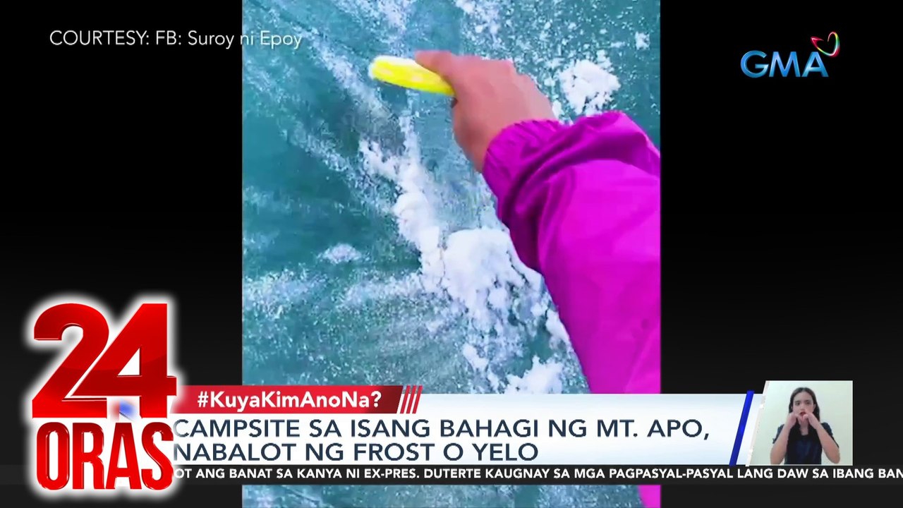 24 Oras Part 3: Frost sa Mt. Apo; pekeng job offers; "Palangga Massacre" sa Black Rider; "My Guardian Alien" children's book version?, atbp.