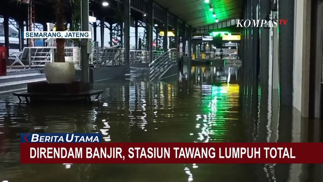 Imbas Banjir, Perjalanan Kereta Dari Stasiun Tawang Semarang Tujuan Surabaya Dialihkan