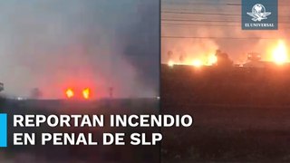 Motín en penal de San Luis Potosí provoca un incendio