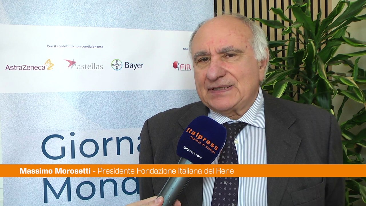 Giornata Mondiale del Rene, Morosetti "Importante diagnosi precoce"