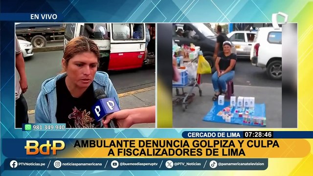 Ambulante denuncia que fue agredida con un bloque de cemento por fiscalizadores de la MML