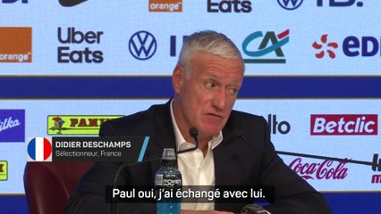 Deschamps : "Pogba va se défendre"