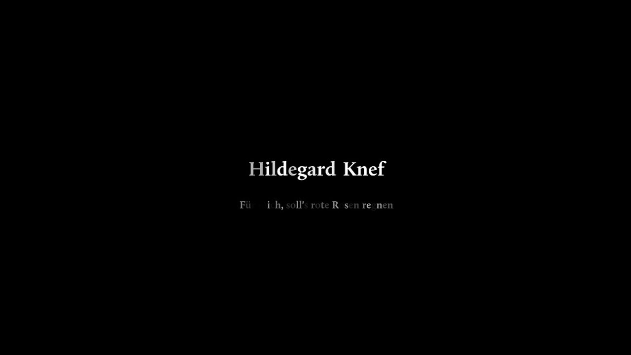 Hildegard Knef - Für mich, soll's rote Rosen regnen