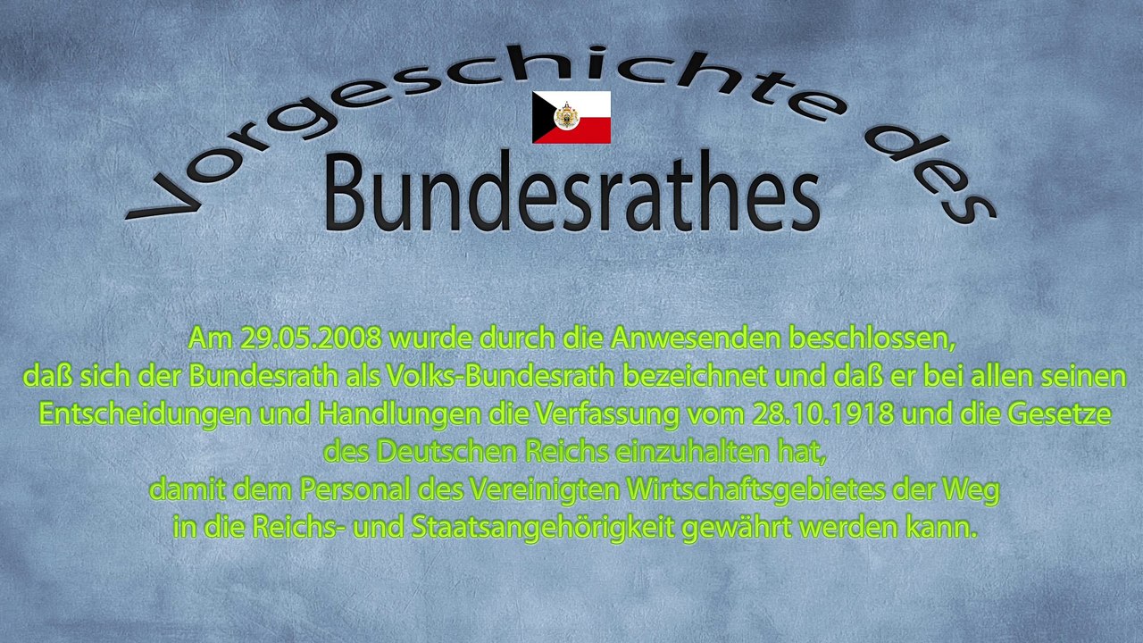 Vorgeschichte des Bundesrathes