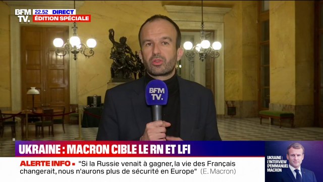 Ces propos sont particulièrement irresponsables : Manuel Bompard (LFI) répond aux critiques d'Emmanuel Macron sur ceux qui font le choix de la défaite de l'Ukraine