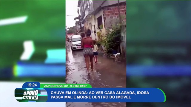 Idosa passa mal e morre dentro de casa após ver imóvel alagado em Olinda