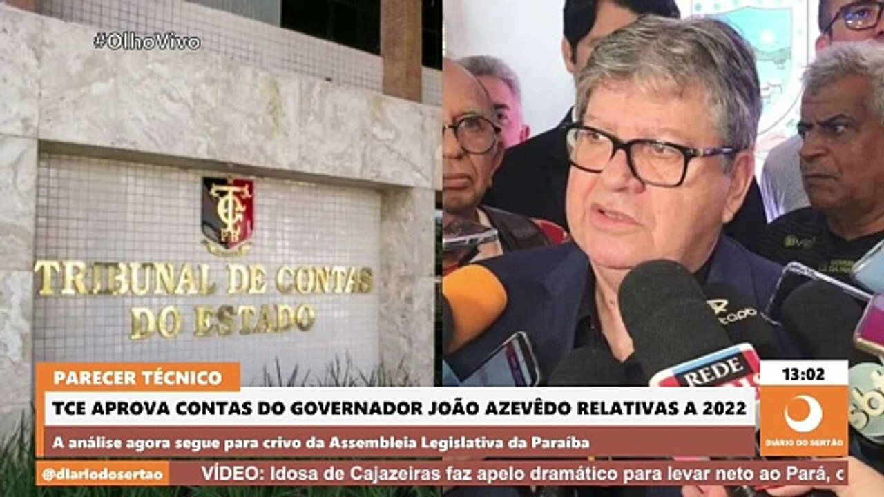 TCE-PB emite parecer favorável às contas do governador João Azevêdo em 2022 e faz recomendações